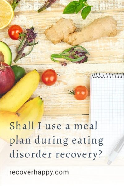 meal plan during eating disorder recovery